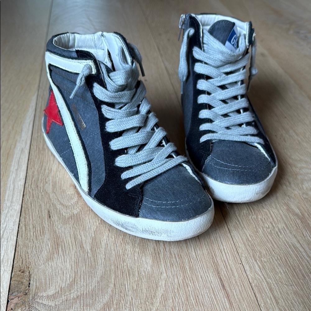 Golden Goose Kids Sneakers - Gray and Red